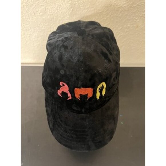 Hocus Pocus Hat Embroidered Black Velvet Disney Cap Sanderson Sisters Halloween - Picture 5 of 7